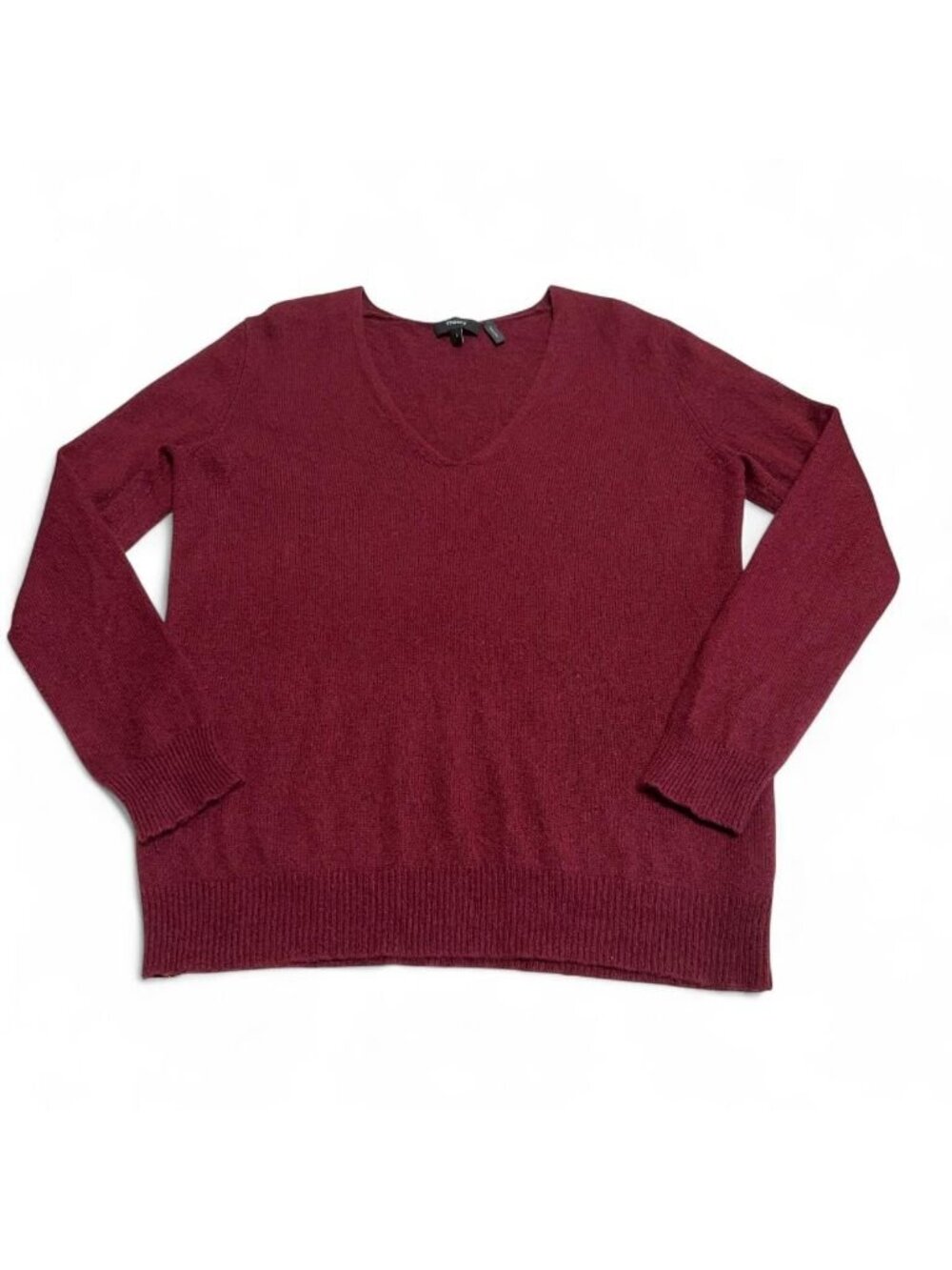 Theory 100% Cashmere V-Neck Sweater Womens Large Quiet Luxury Preppy Fall Winter